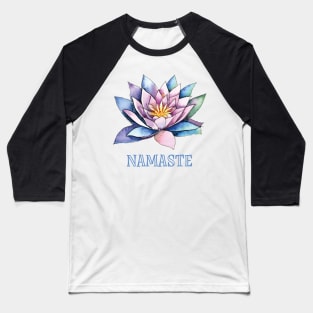 Namaste Lotus Flower Baseball T-Shirt